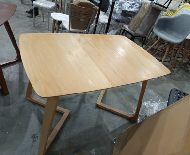 Стол раскладной VAKU (Ваку) основание бук, столешница мдф, 80x120+40x75см, Натуральный