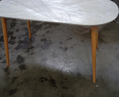 Стол обеденный MAX (Макс) основание бук, столешница мдф, 140 х 80 х 75см, Белый + Коричневый