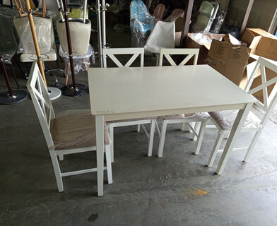 Стол обеденный Вosco/Боско МДФ/бук, D900, белый/коричневый