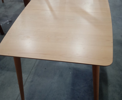 Стол раскладной Pavillion (Павильон) основание бук, столешница мдф, 80x120+40x75см, Натуральный