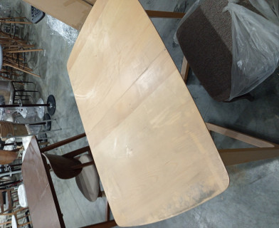 Стол раскладной VAKU (Ваку) основание бук, столешница мдф, 80x120+40x75см, Натуральный