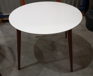 Стол обеденный Вosco/Боско МДФ/бук, D900, белый/коричневый