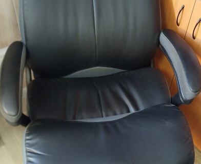 Кресло Гранд/Grand кож/зам/ткань, черный/серый, 36-6/12