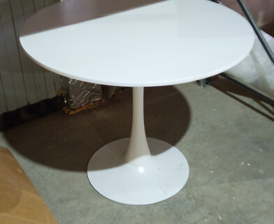 Стол Тулип/Tulip (мод.011) металл, МДФ, белый, Д90х75см