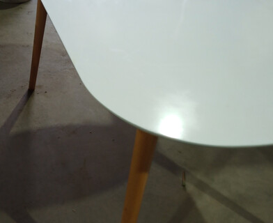 Стол обеденный Макс/Max МДФ/бук, 140х80х75см, белый/натуральный бук