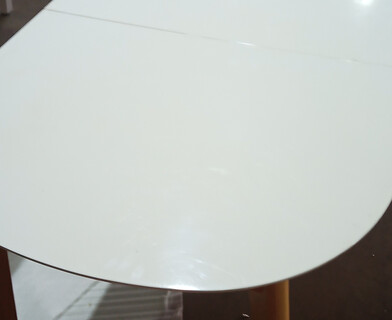 Стол обеденный раскладной Боско/Bosco МДФ/бук, 120+30х80см, белый/натуральный бук