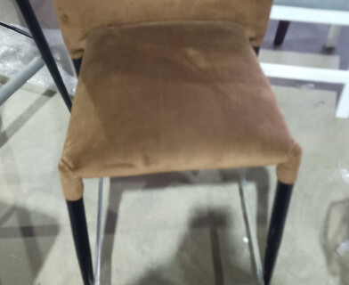 Стул полубарный Алвор/Alvor (мод. 715пб) ткань/металл, 44х55х99см, коричневый бархат 11/черный