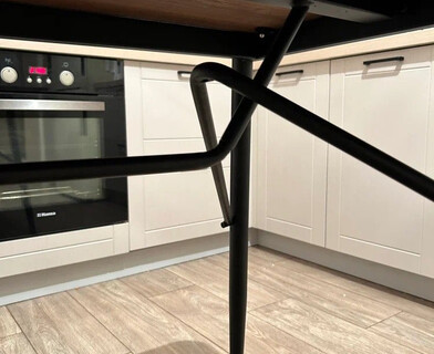 Стол Русто/Rusto (мод.289) МДФ/металл, 160х90х75см, черный/орех 10