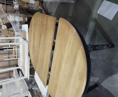 Стол обеденный Secret De Maison XXL дерево манго, D130-250х130х77см, Black (черный)/ Natural (натуральный)