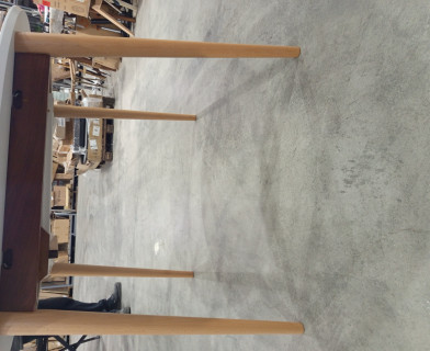 Стол круглый раскладной обеденный BOSCO (Боско) основание бук, столешница мдф, 100*75*100+30см, Белый+Натуральный ( Бук)