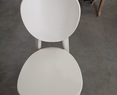 Стул DIAMANTE жесткое сидение бук, ivory white, 42х42х85см