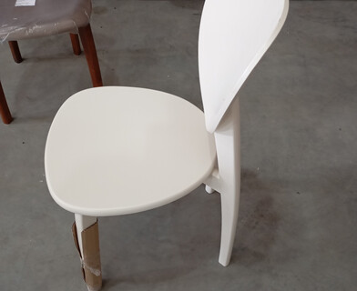 Стул DIAMANTE жесткое сидение бук, ivory white, 42х42х85см