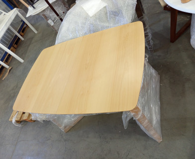 Стол раскладной VAKU (Ваку) основание бук, столешница мдф, 80x120+40x75см, Натуральный