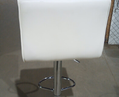 Стул барный Барбер/Barber (мод.KY711D) металл/экокожа, 43х50х92-103см, белый/черный/хром