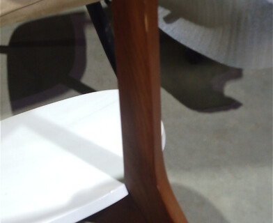 Стул жесткое сиденье Макси/Maxi каркас бук, сиденье, спинка - МДФ, 86х48.5х54.5см, белый + коричневый