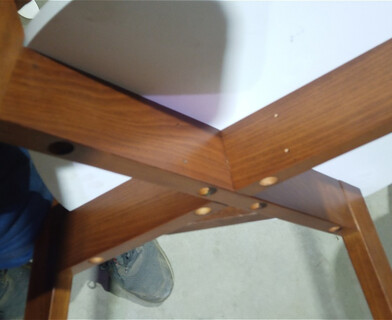 Стул жесткое сиденье Макси/Maxi каркас бук, сиденье, спинка - МДФ, 86х48.5х54.5см, белый + коричневый