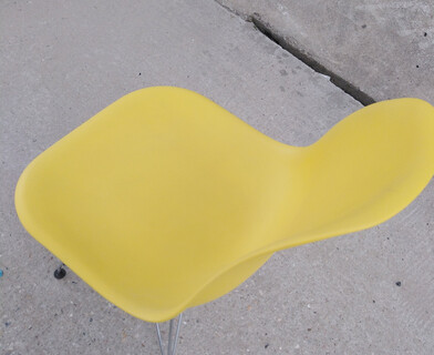 Стул CINDY IRON CHAIR (EAMES) (mod. 002) металл, пластик, 51x46x82,5, желтый