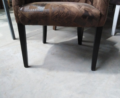Кресло KNEZ Бук, 59,5 х 57 х 79,5 см , ножки: wenge, ткань: коричневый (mega office 34)
