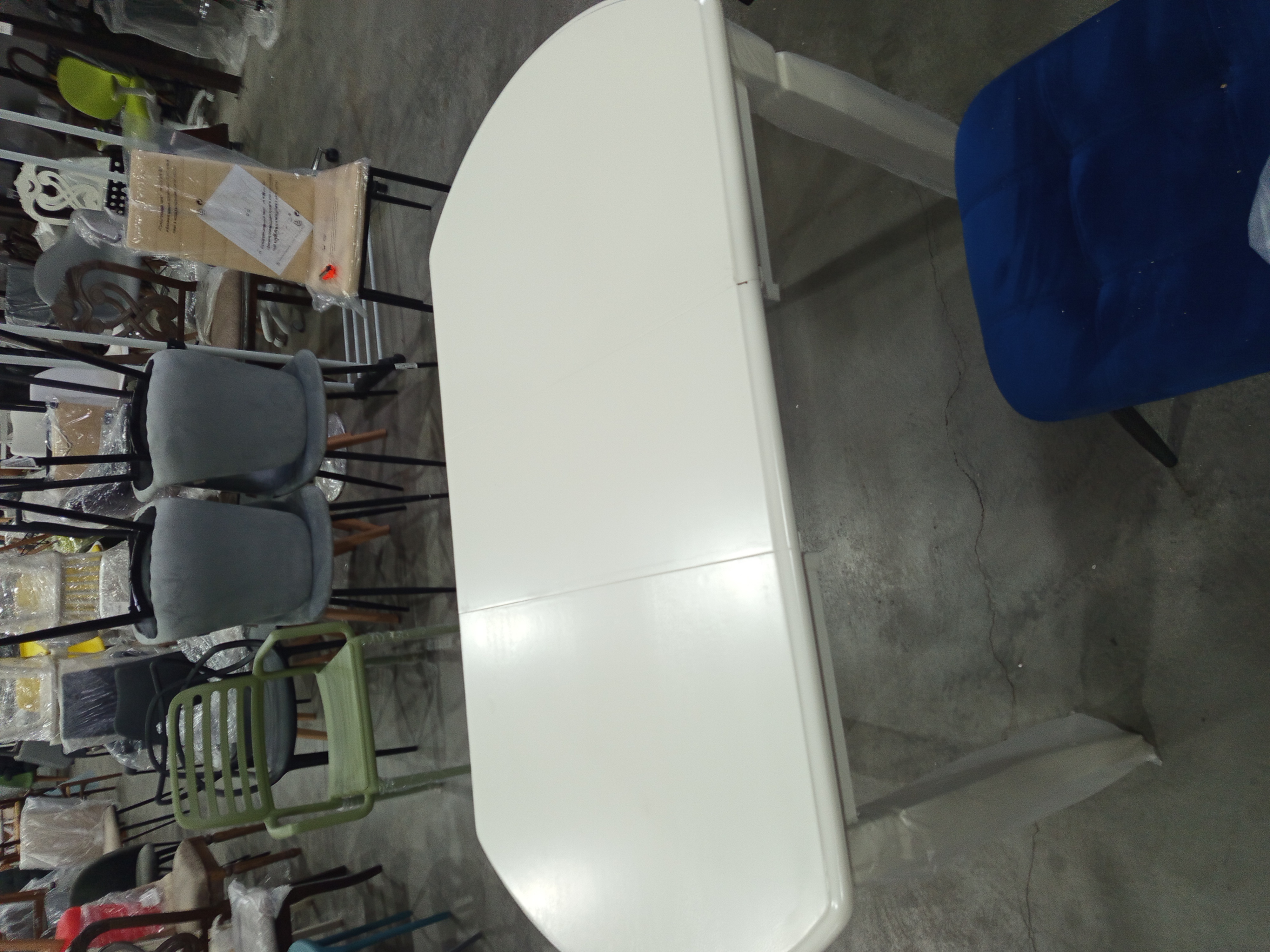 Стол раскладной Modena (MD-T4EX) дерево гевея/мдф, 100+29х75х75 см, ivory white (слоновая кость 2-5)