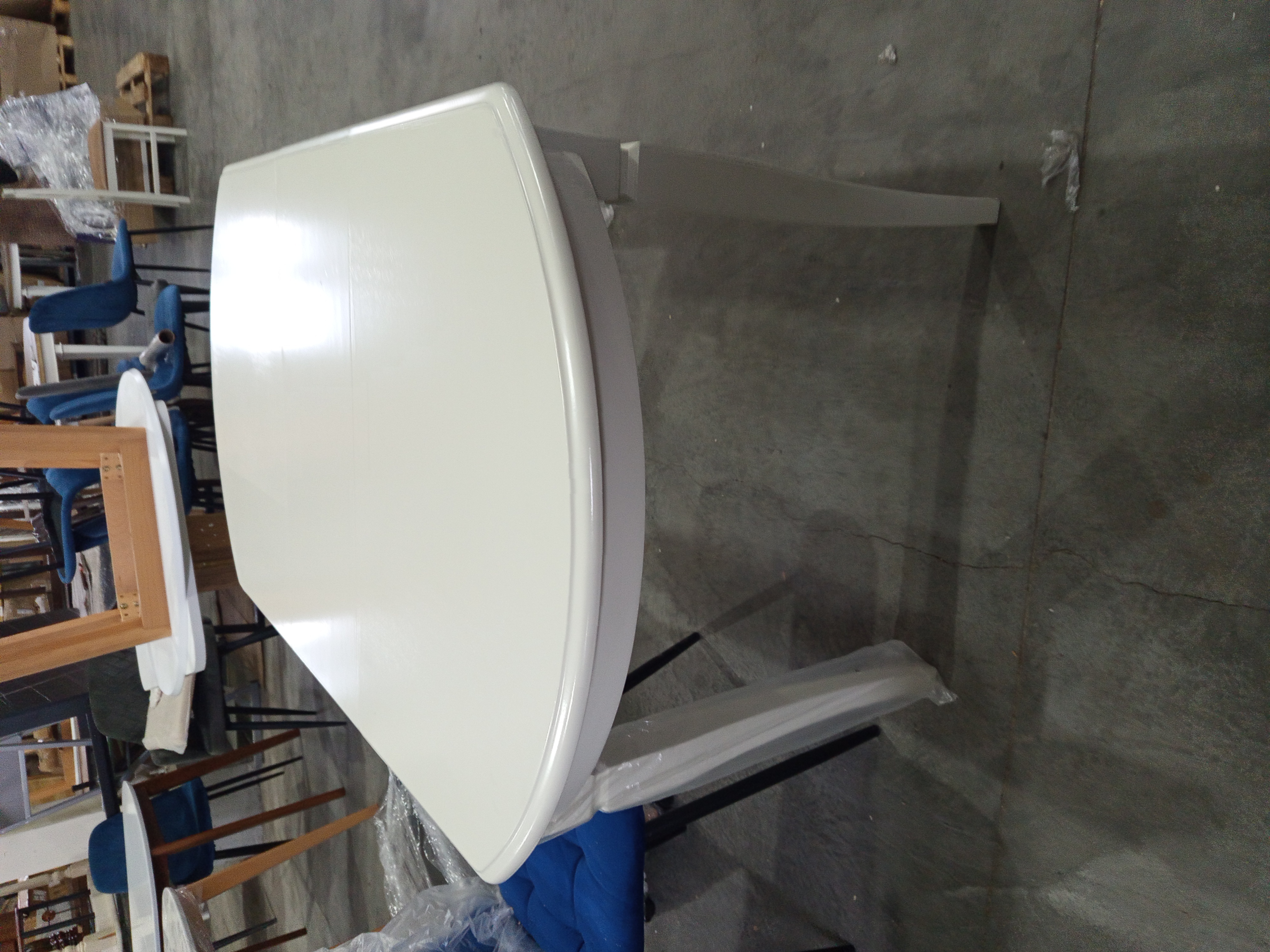 Стол раскладной Modena (MD-T4EX) дерево гевея/мдф, 100+29х75х75 см, ivory white (слоновая кость 2-5)