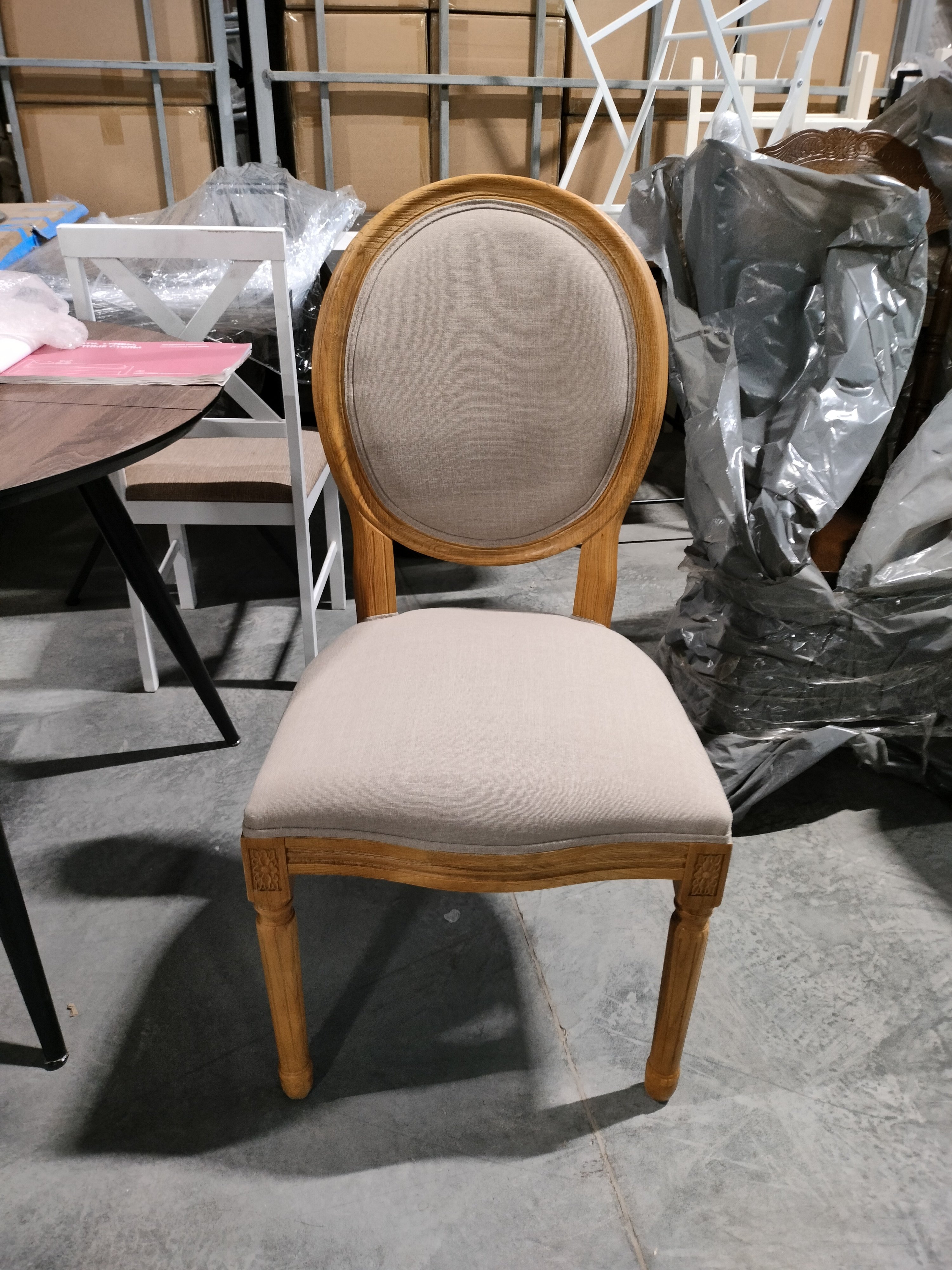 Стул BREEZE (mod. JSC-58) Велюр/металл , 44 х 53 х 86 см, grey (серый) HLR 19 / черный