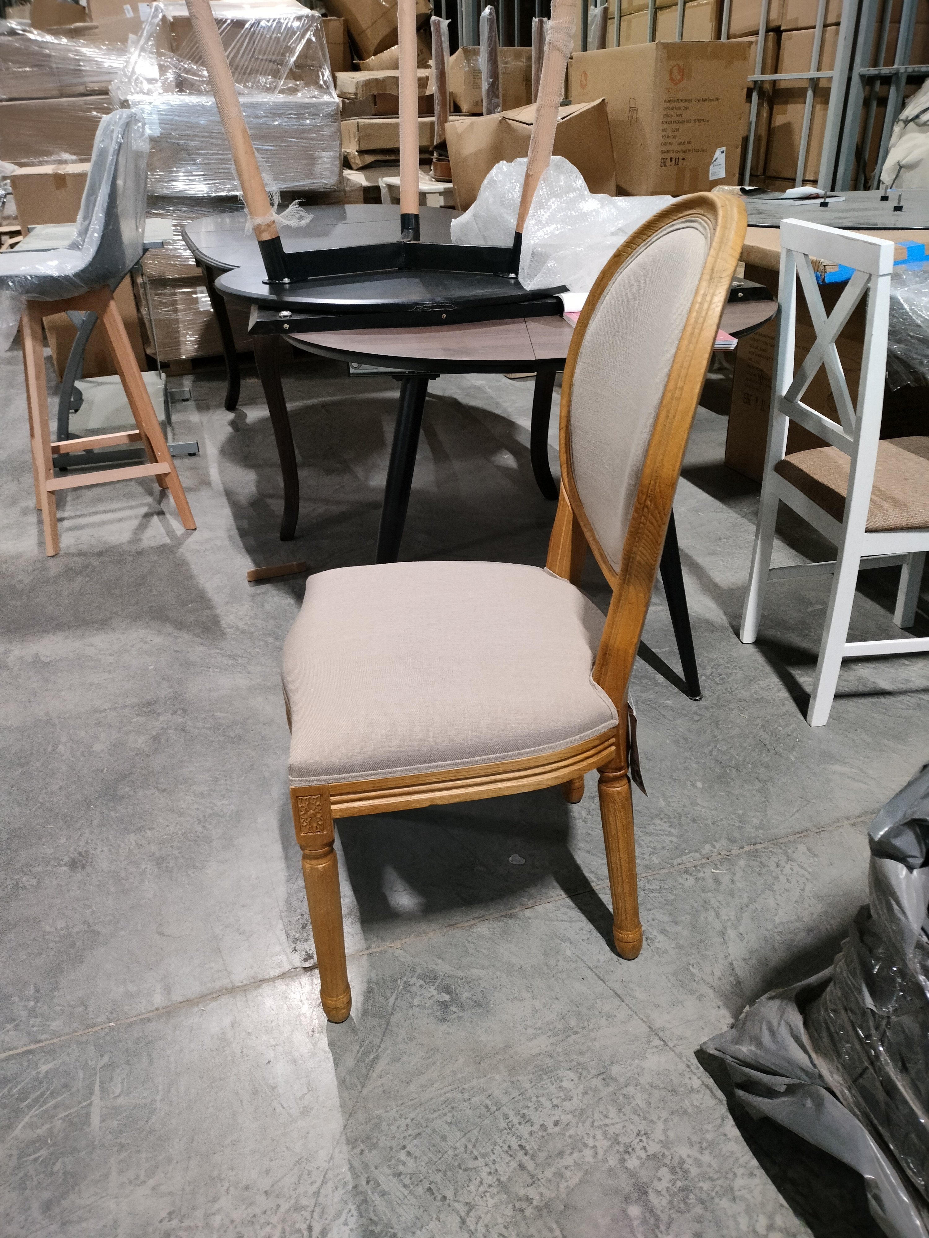 Стул BREEZE (mod. JSC-58) Велюр/металл , 44 х 53 х 86 см, grey (серый) HLR 19 / черный