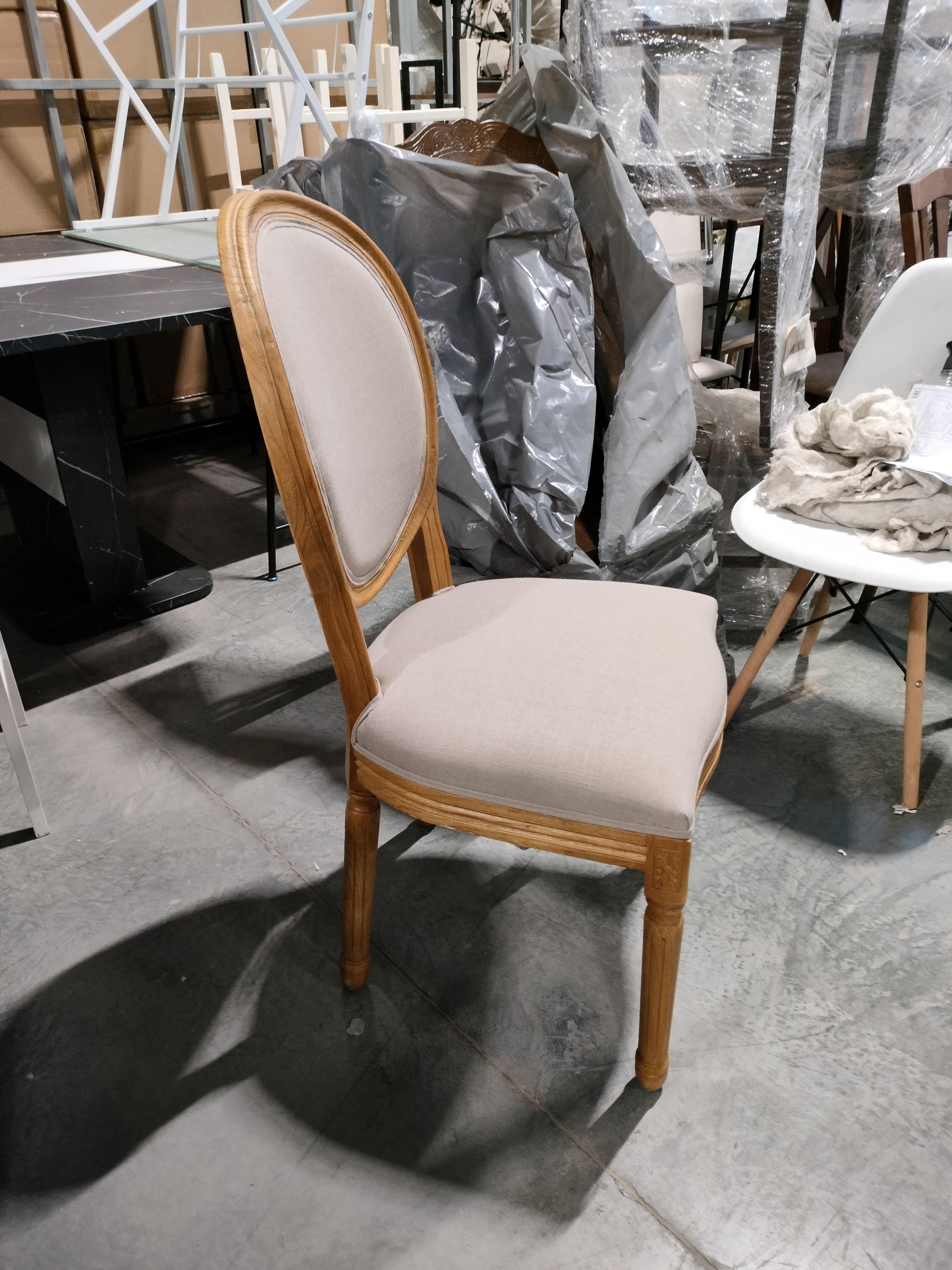 Стул BREEZE (mod. JSC-58) Велюр/металл , 44 х 53 х 86 см, grey (серый) HLR 19 / черный