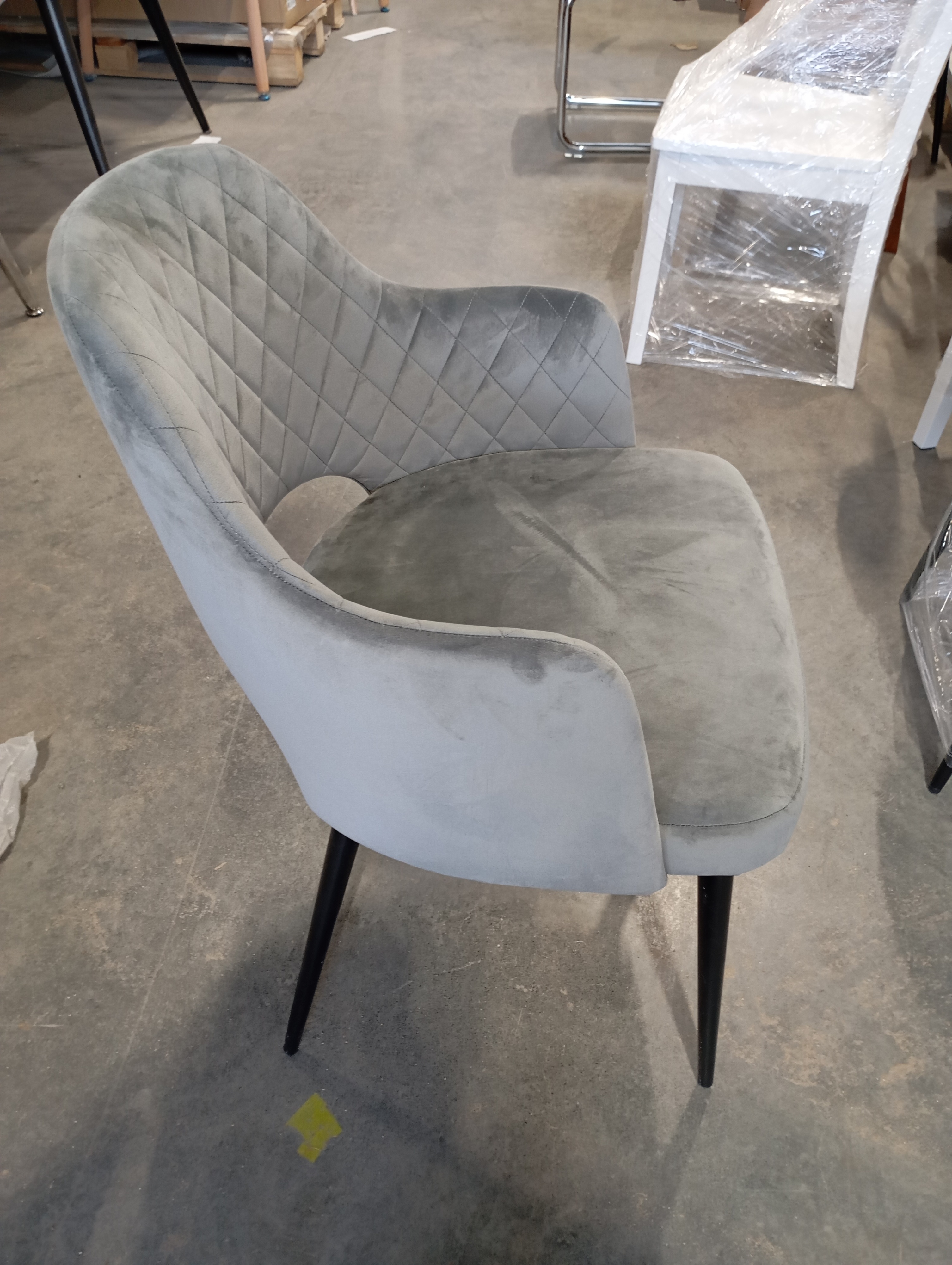 Кресло VALKYRIA (mod. 711) / 1 шт. в упаковке ткань/металл, 55х55х80 см, высота до сиденья 48 см, серый barkhat 26/черный