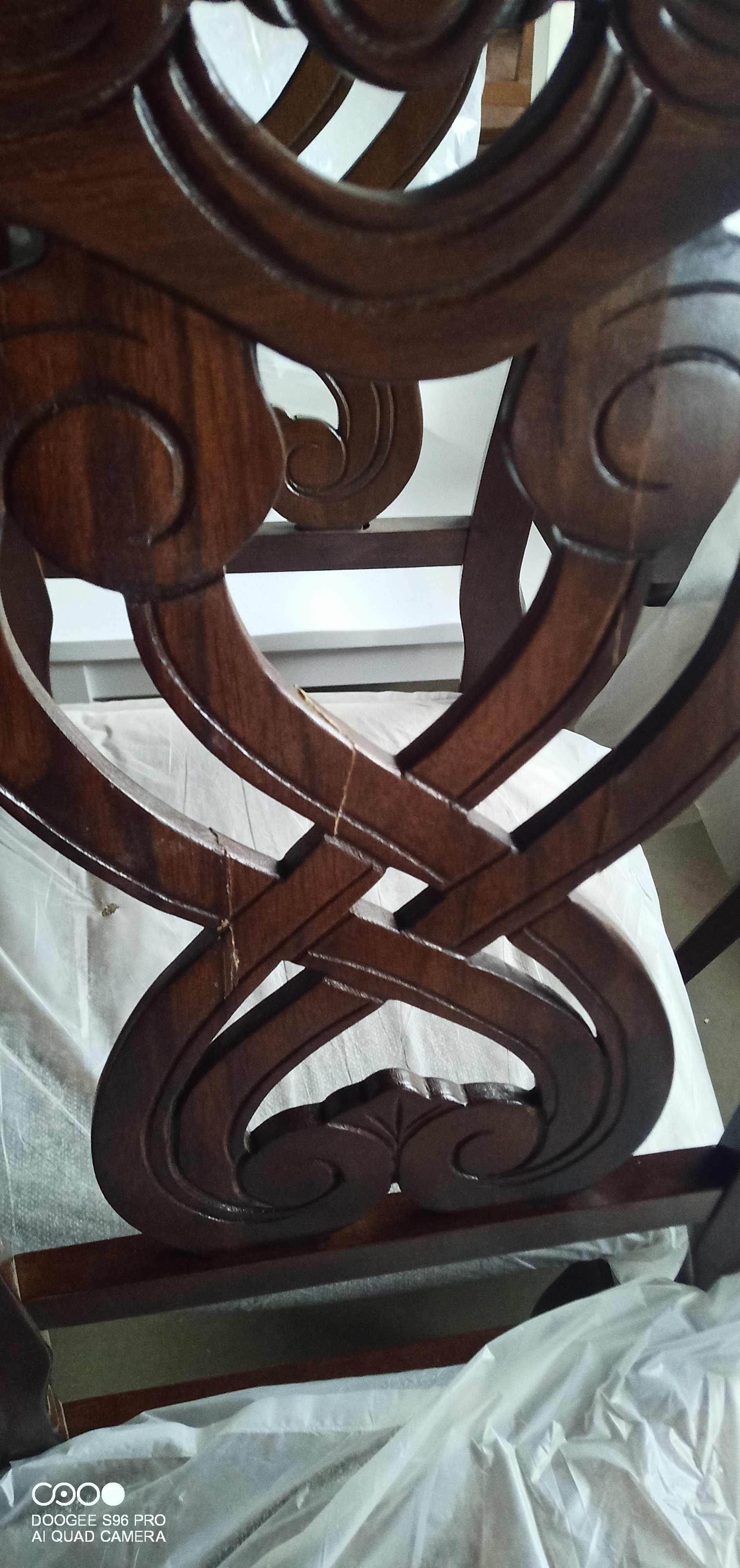 Стул Андромеда/Andromeda дерево гевея, 47х55,5х107см, капучино, ткань коричневая