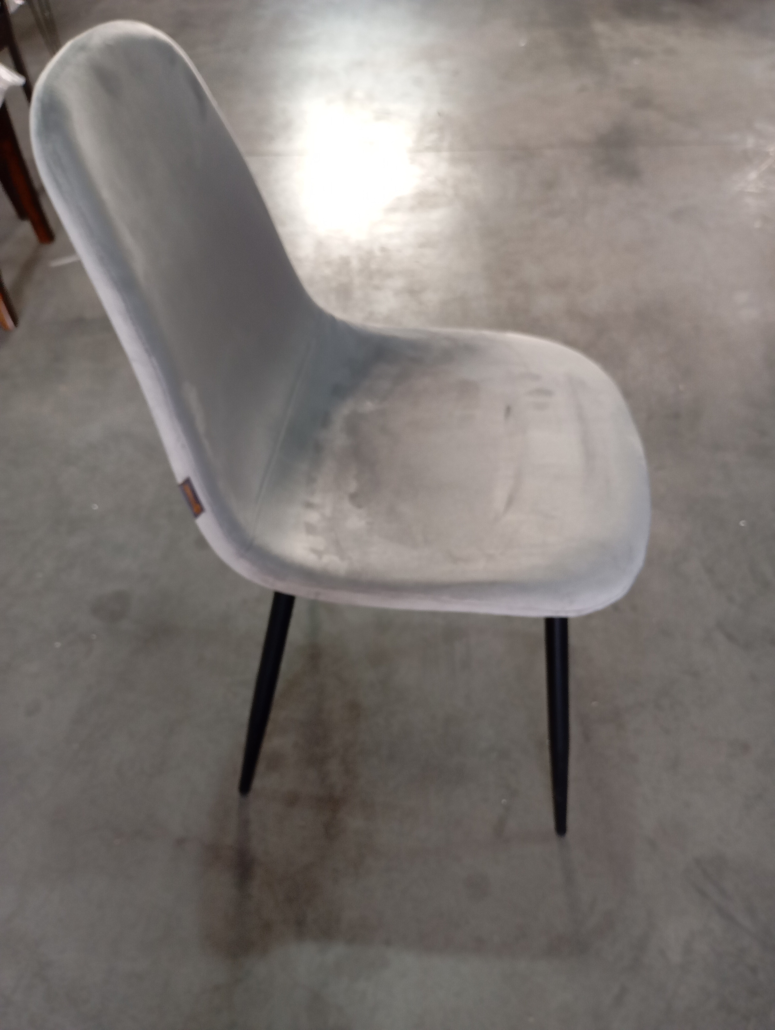Стул BREEZE (mod. JSC-58) Велюр/металл , 44 х 53 х 86 см, grey (серый) HLR 19 / черный