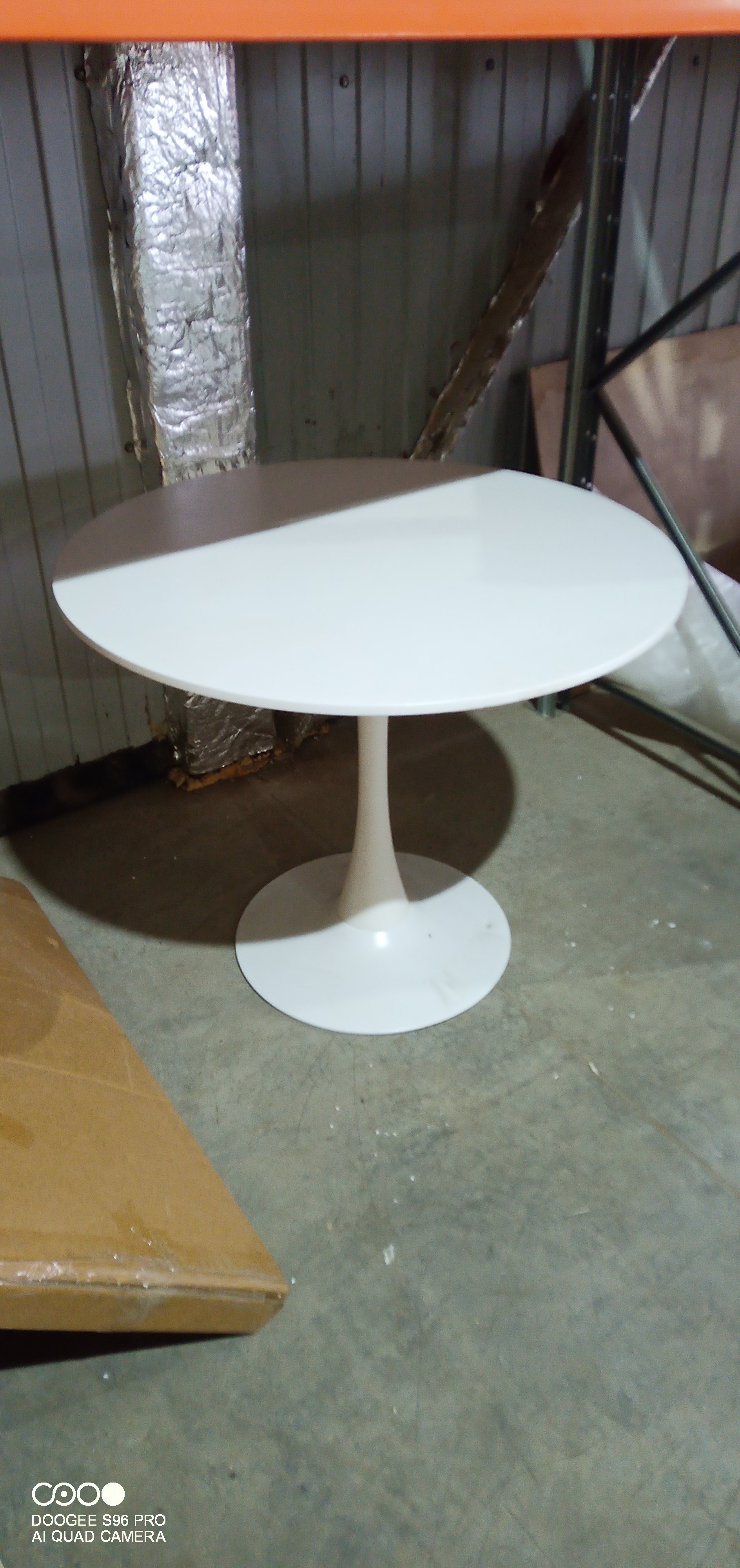 Стол Тулип/Tulip (мод.011) металл, МДФ, белый, Д90х75см