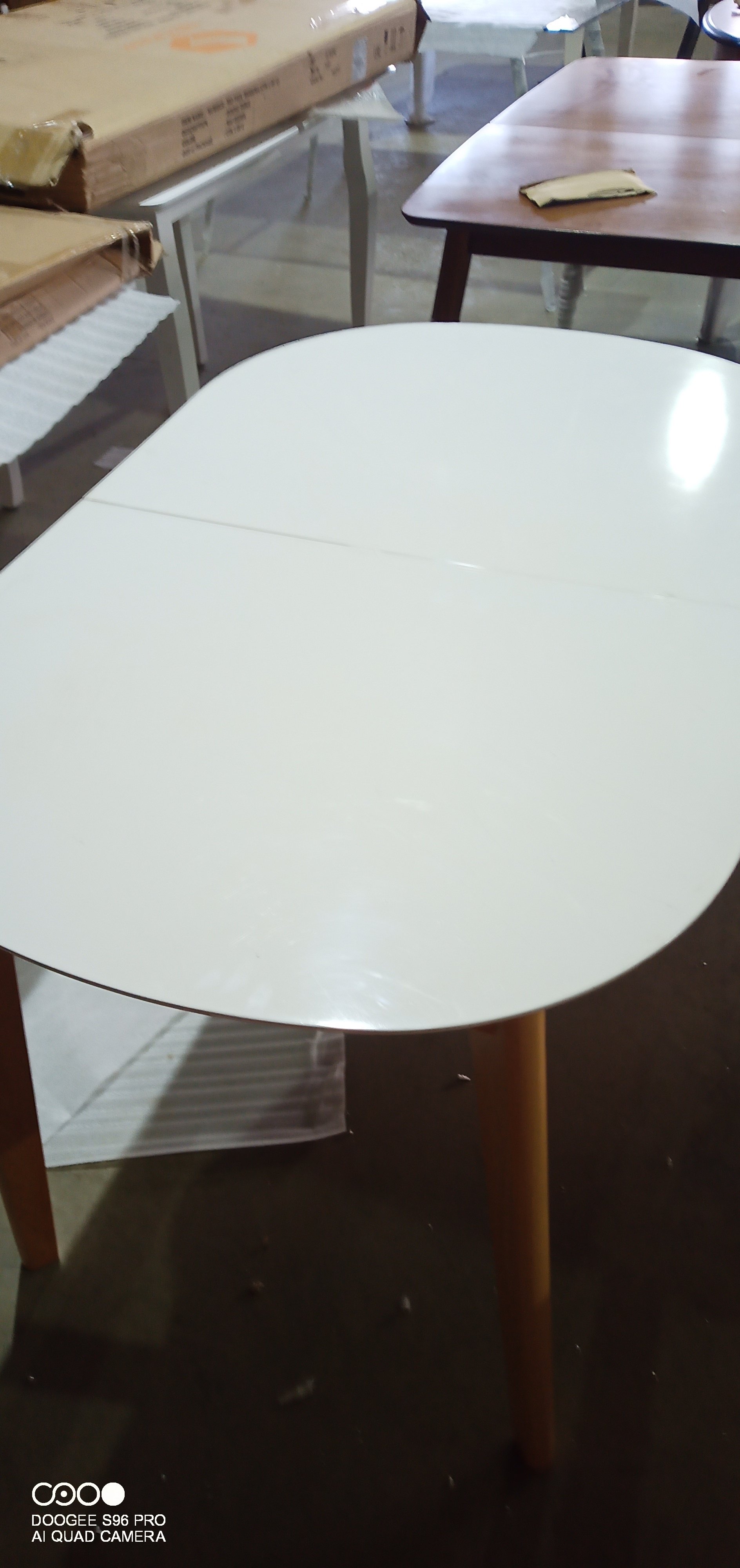 Стол обеденный раскладной Боско/Bosco МДФ/бук, 120+30х80см, белый/натуральный бук