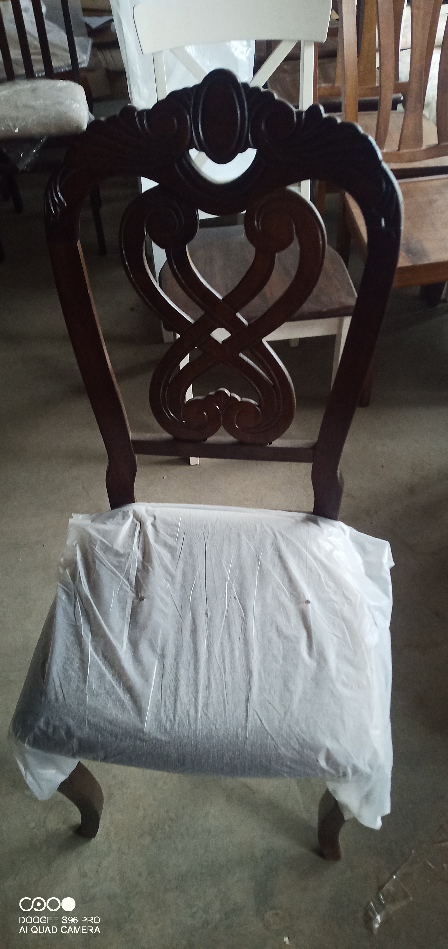 Стул Андромеда/Andromeda дерево гевея, 47х55,5х107см, капучино, ткань коричневая