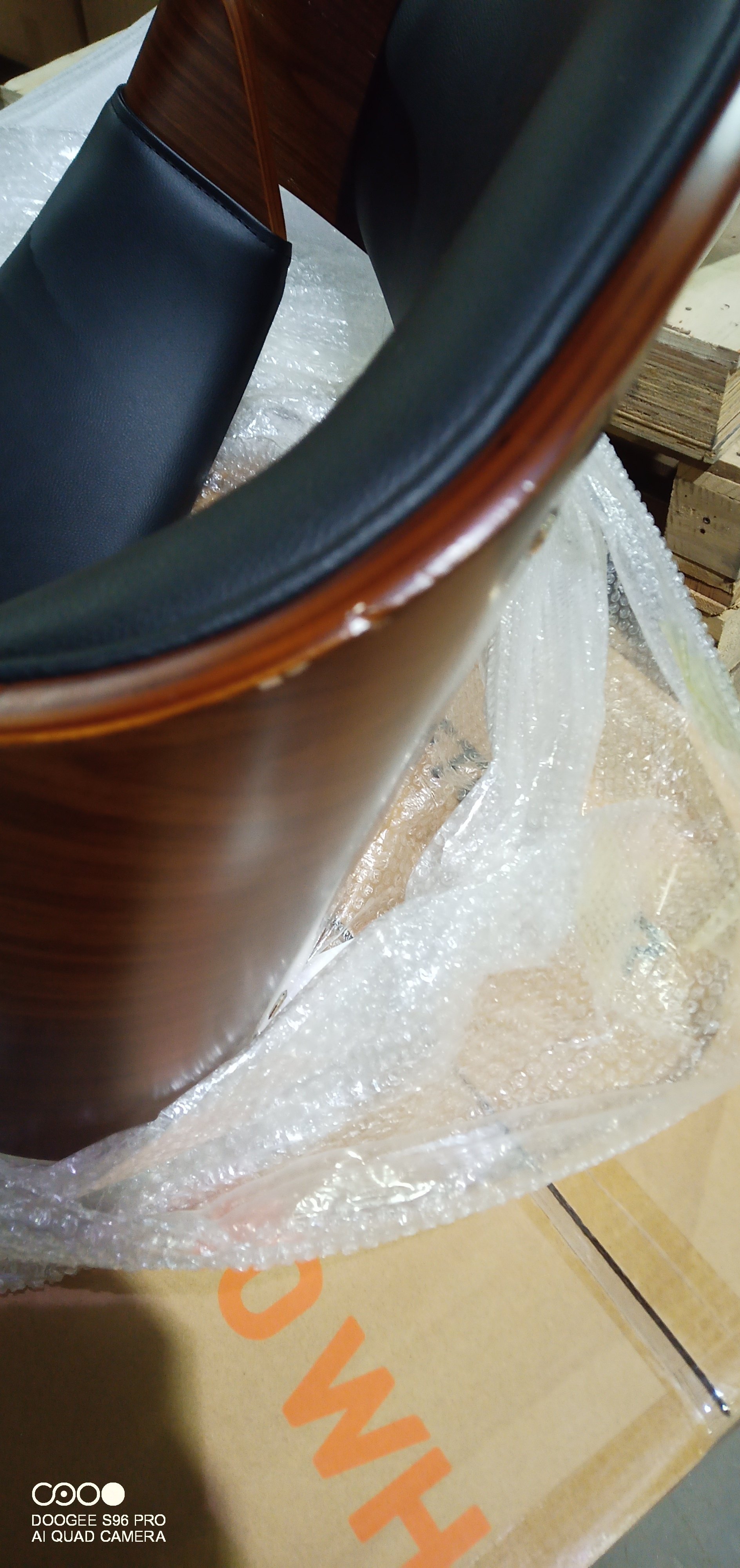 Кресло Бэнд/Bend орех, кож/зам черный