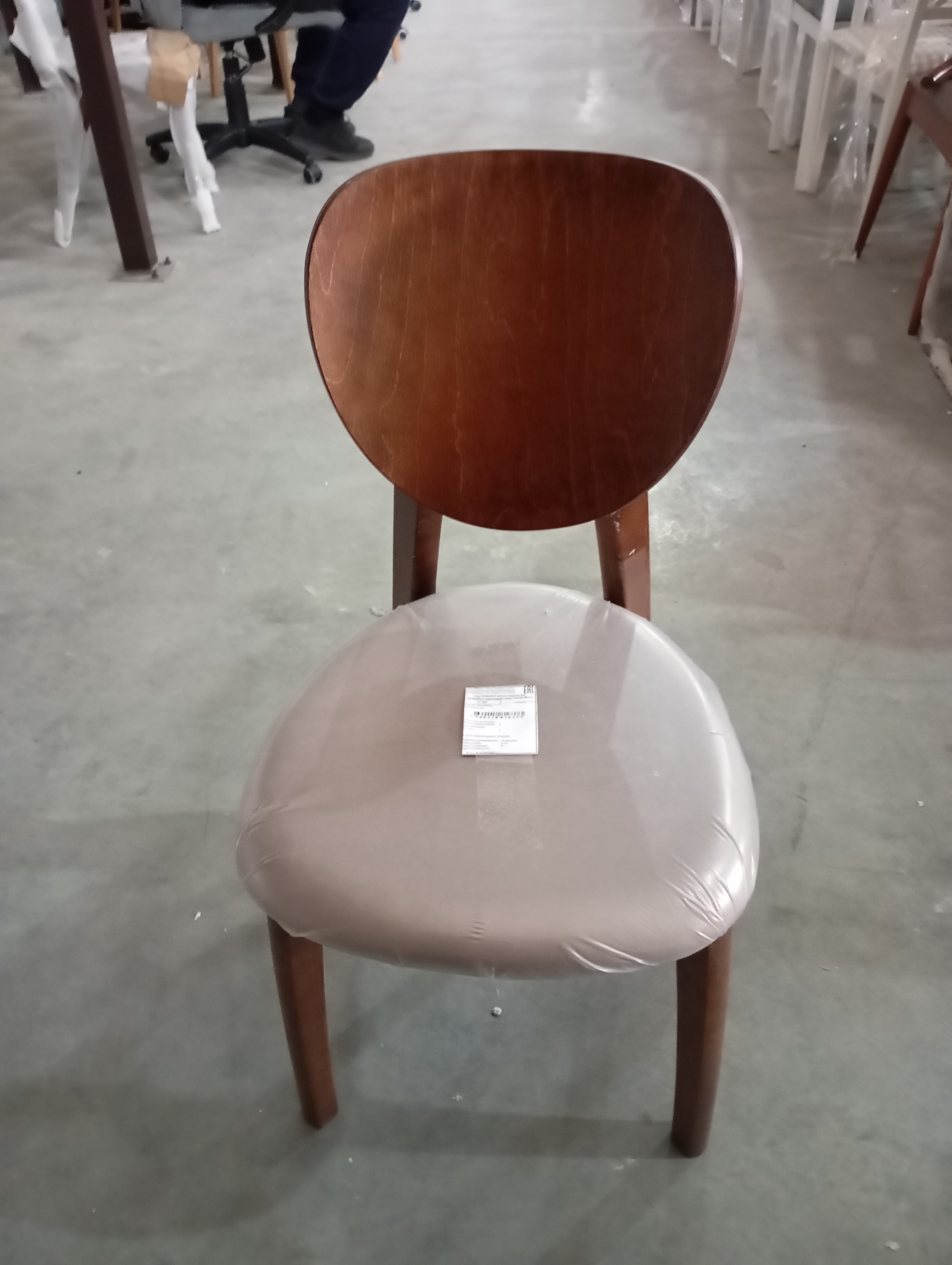 Стул DIAMANTE мягкое сидение / 1 шт. в упаковке бук, 42x42x85см, коричневый, ткань Tenerife Mocco