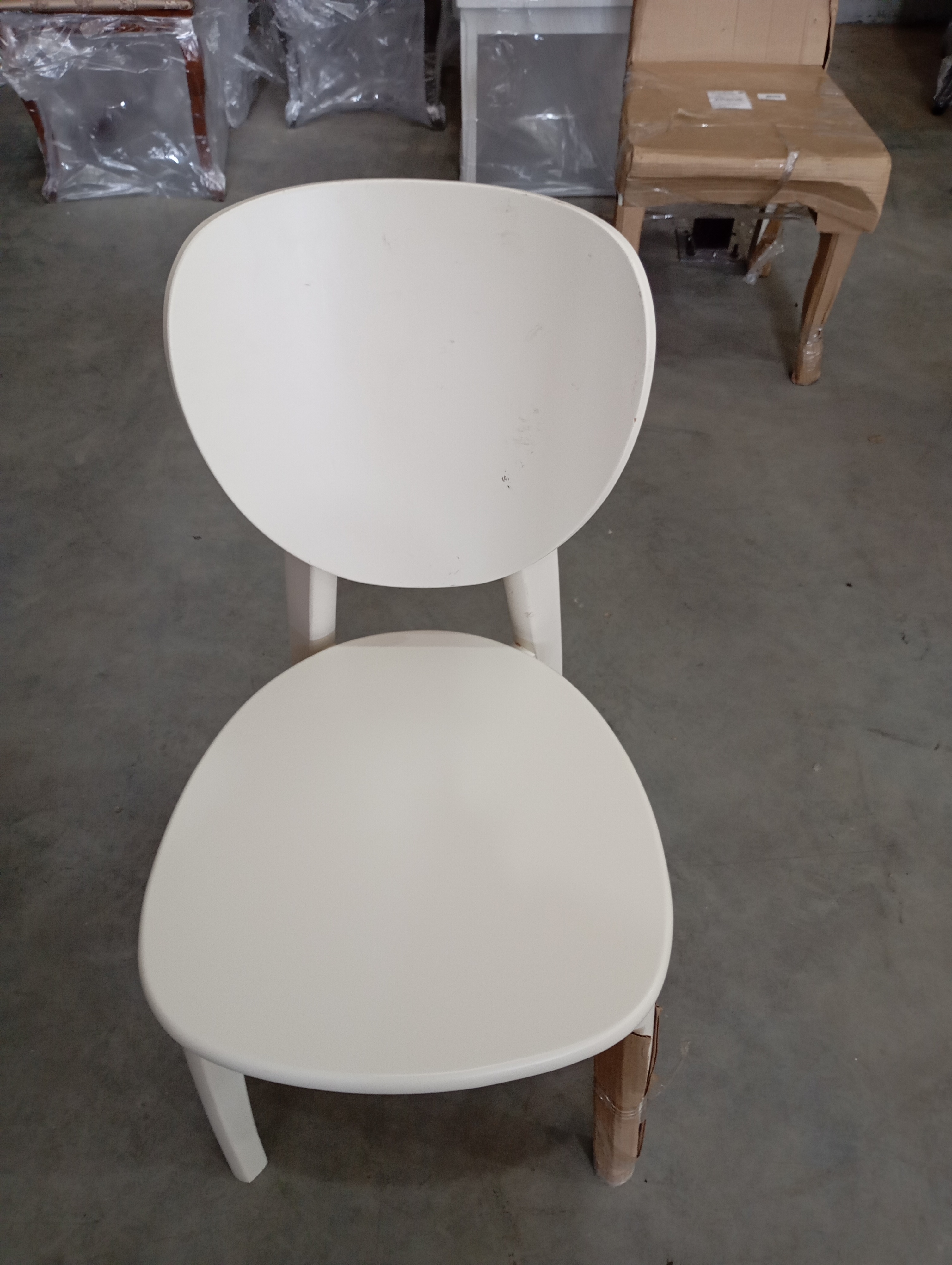 Стул DIAMANTE жесткое сидение бук, 42 х 42 х 85 см, ivory white