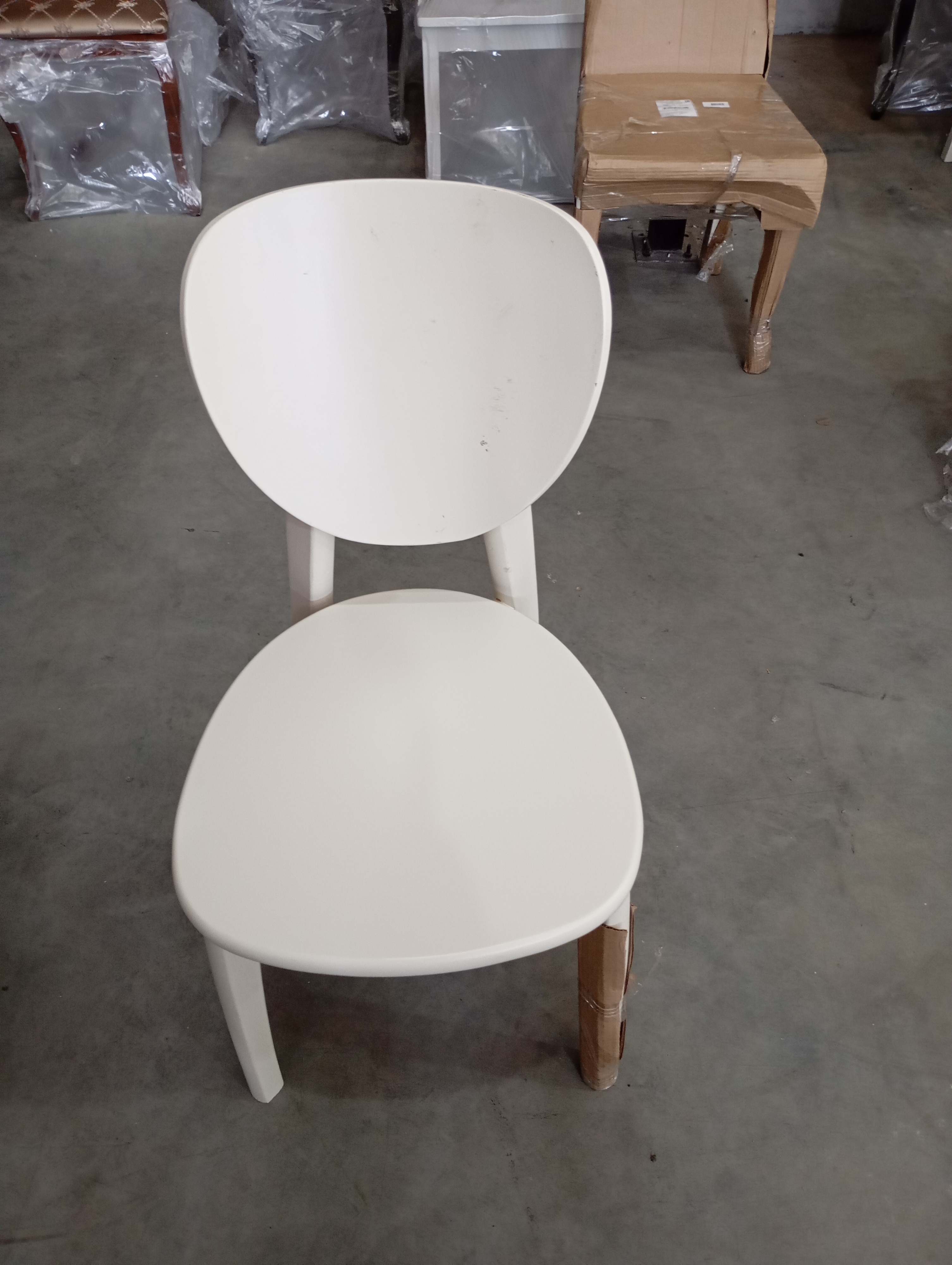 Стул DIAMANTE жесткое сидение бук, 42 х 42 х 85 см, ivory white