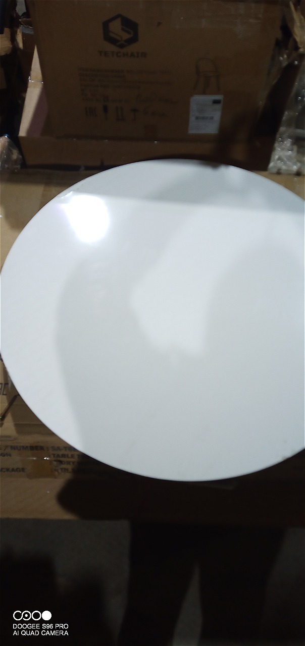 Стол обеденный Вosco/Боско МДФ/бук, D900, белый/коричневый