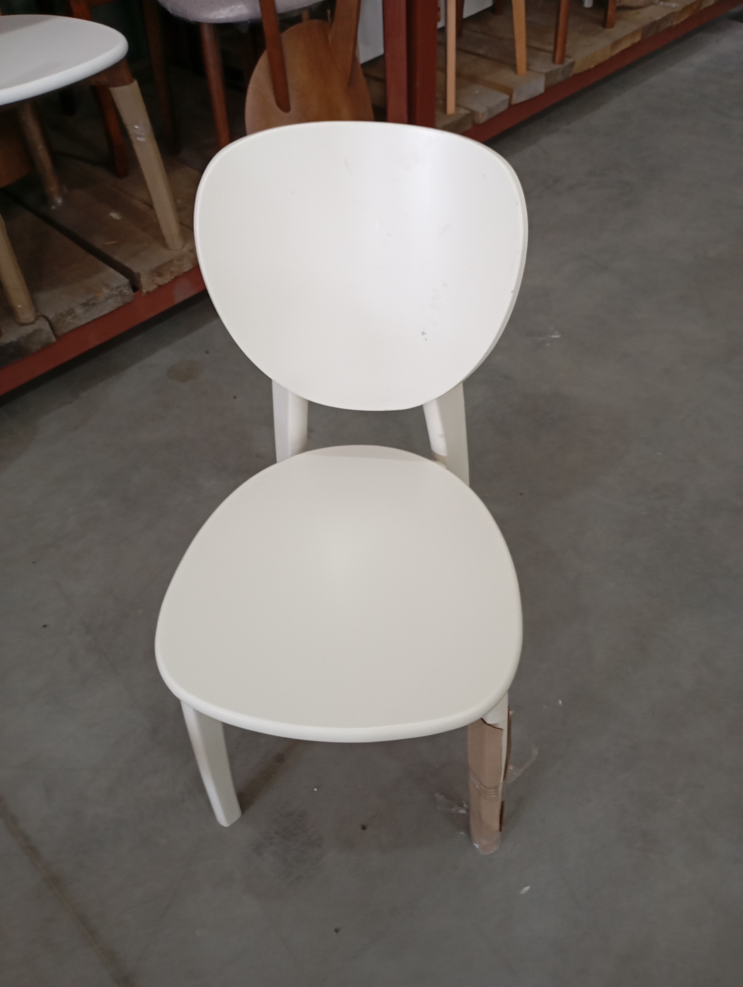 Стул DIAMANTE жесткое сидение бук, 42 х 42 х 85 см, ivory white