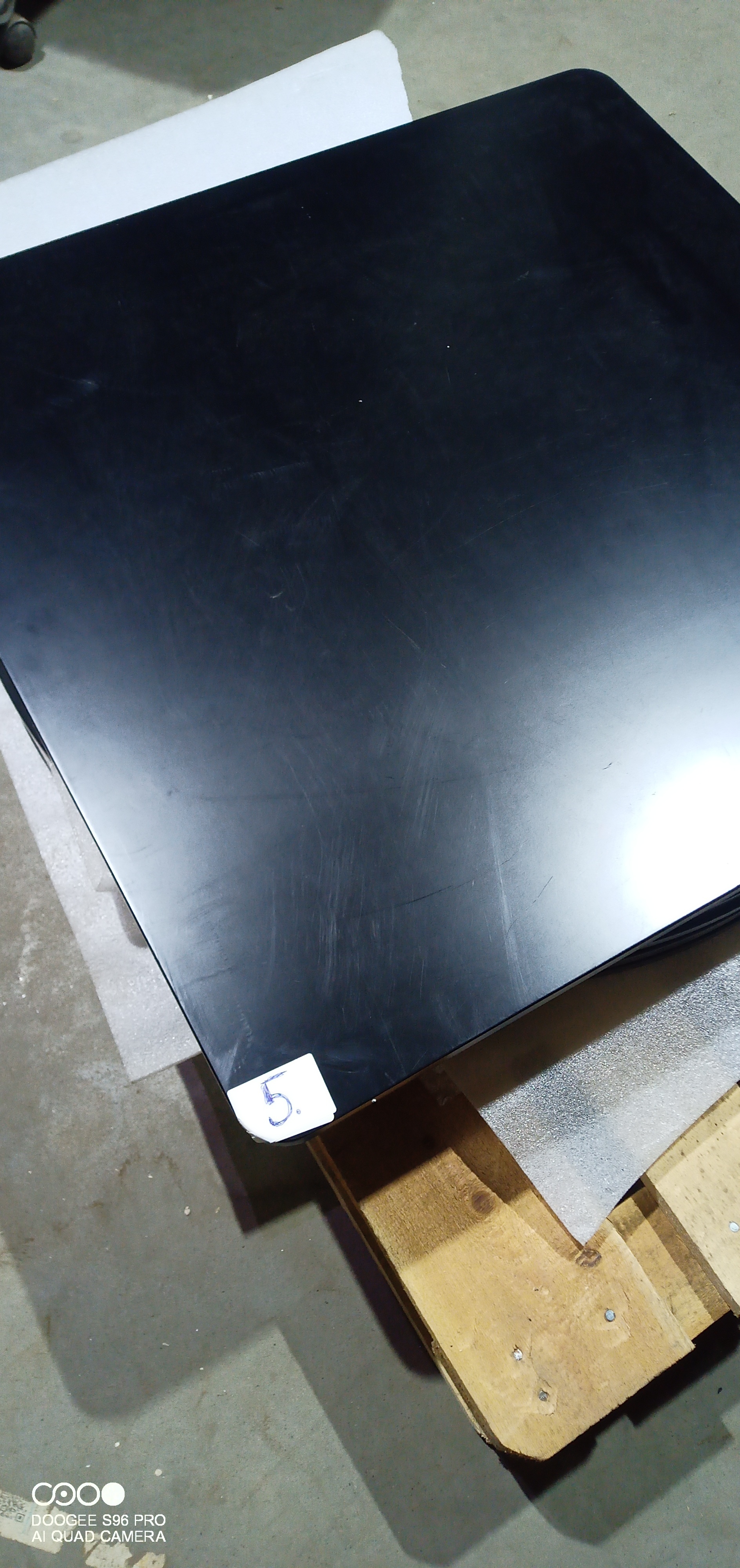 Стол Джон/John (мод.T1003) МДФ/дерево, 80х80х75см, черный/натуральный