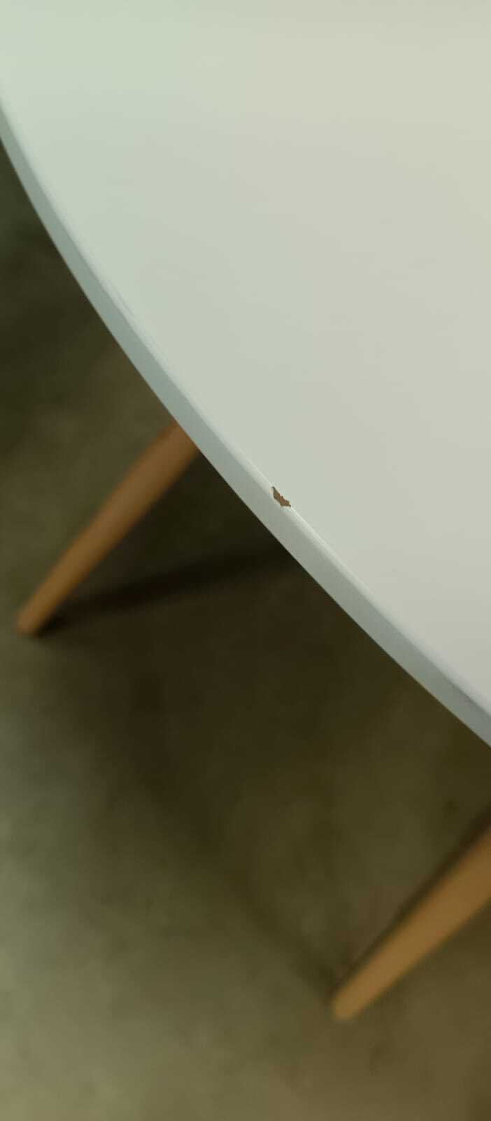 Стол CINDY NEXT (mod. 70-80 MDF) металл/мдф/бук, D80х75см, белый/натуральный