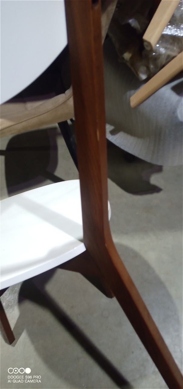 Стул жесткое сиденье Макси/Maxi каркас бук, сиденье, спинка - МДФ, 86х48.5х54.5см, белый + коричневый