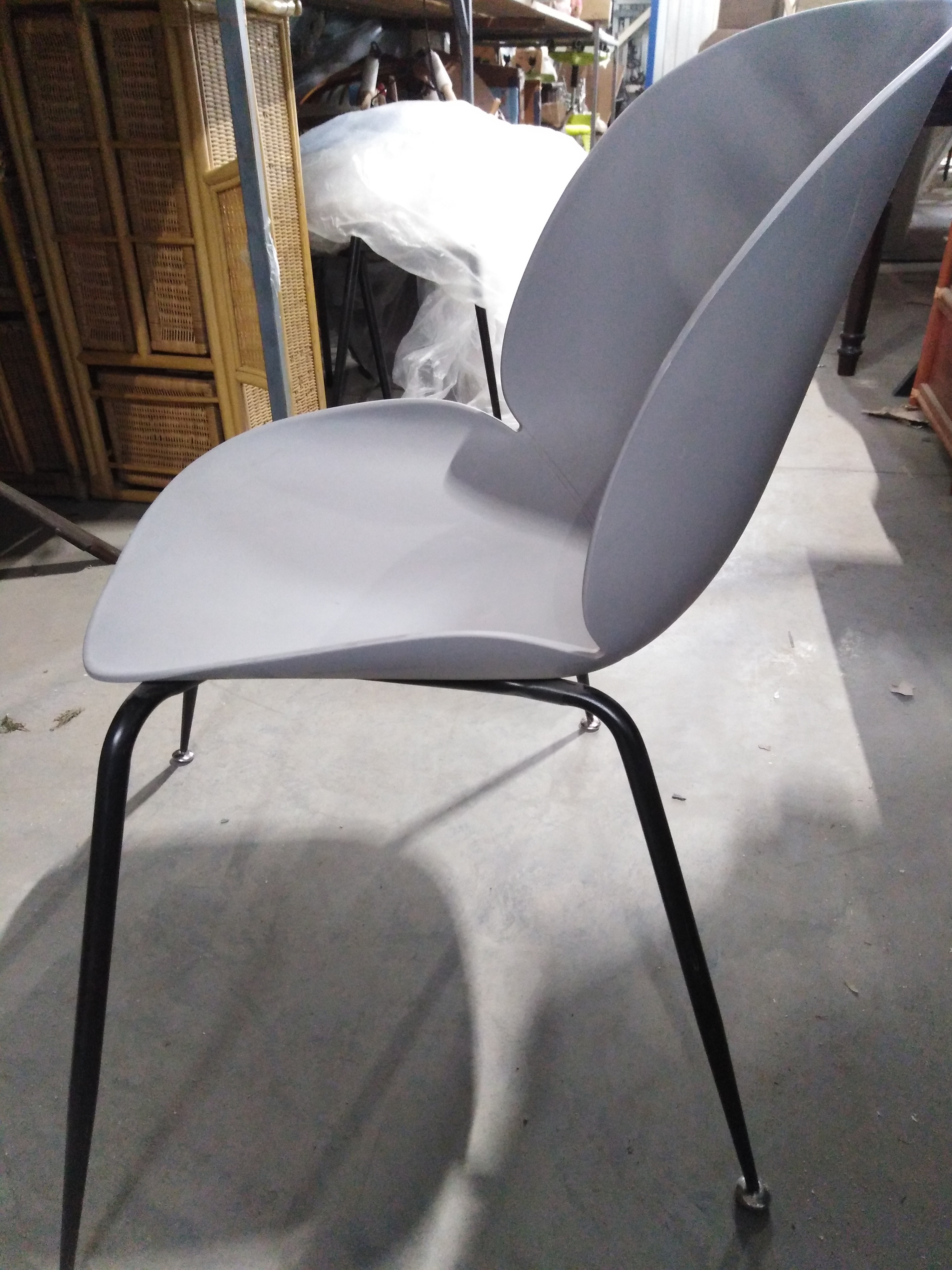 Стул Beetle Chair (mod.70) металл/пластик, 46*57,5*86см, серый