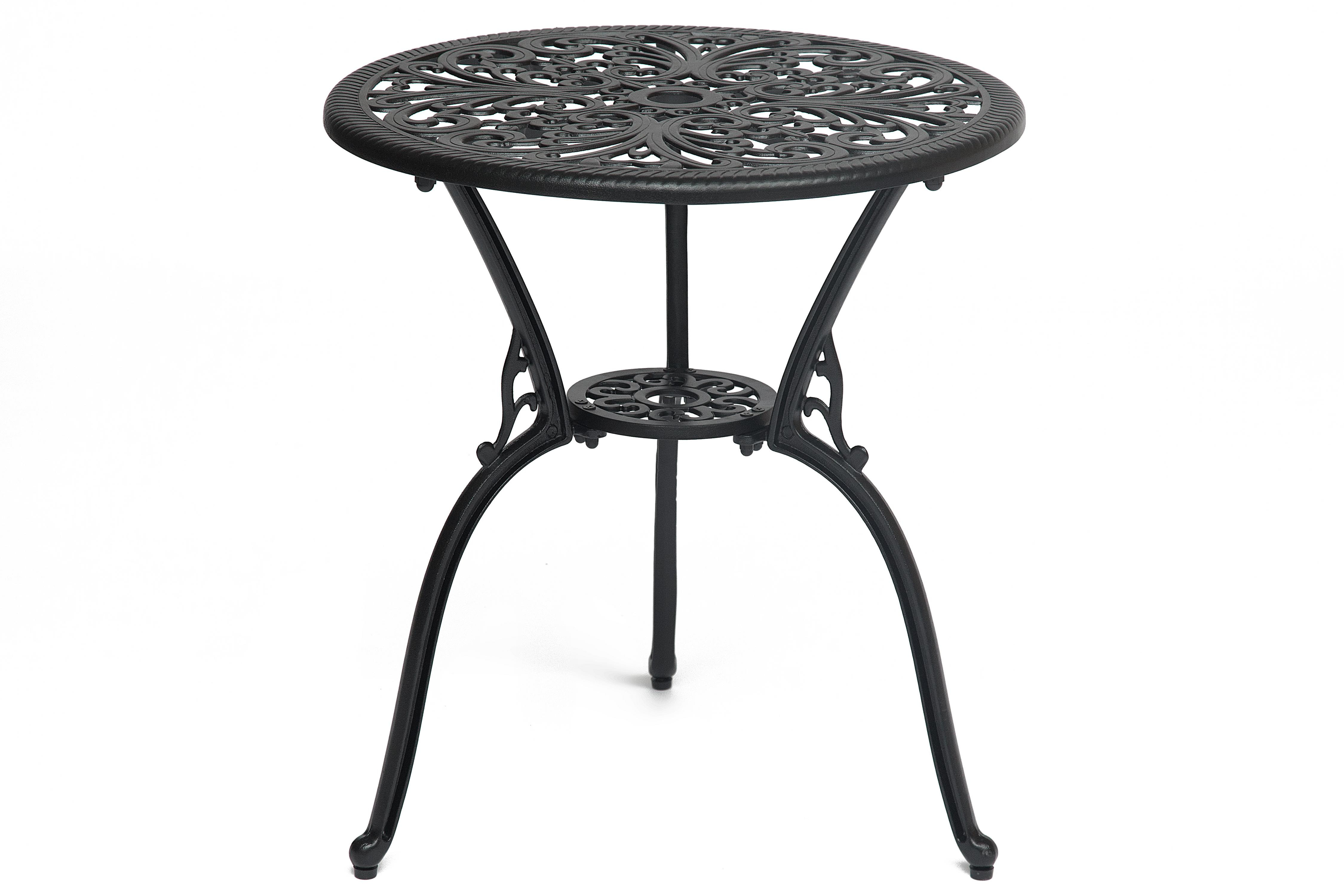 Комплект Secret De Maison Romance (стол +2 стула) алюминиевый сплав, D60/H67, 53х41х89см, черный
