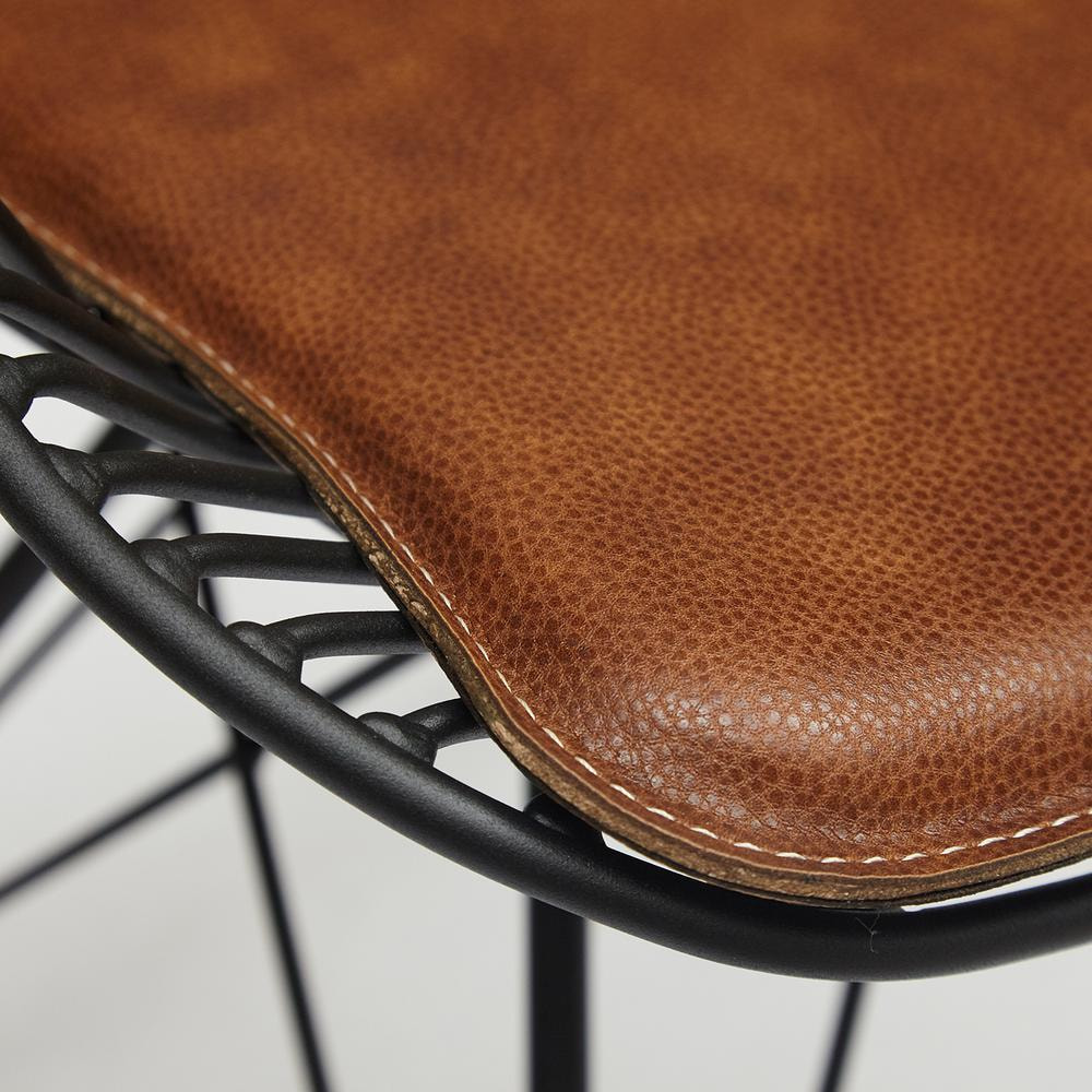 Кресло "Topkapi" (Mod.01) металл, экокожа, 62*57*75, brown (коричневый)