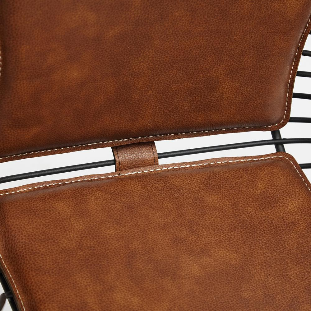 Кресло "Topkapi" (Mod.01) металл, экокожа, 62*57*75, brown (коричневый)