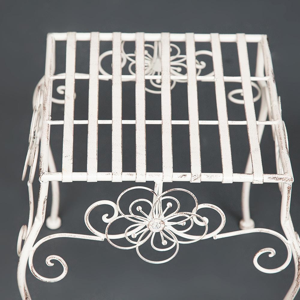 Столики Secret de Maison (набор 3 шт) GARDEN (mod. PL08-5824) металл, 30х37/25х31/21х26см, белый антик (antique white)