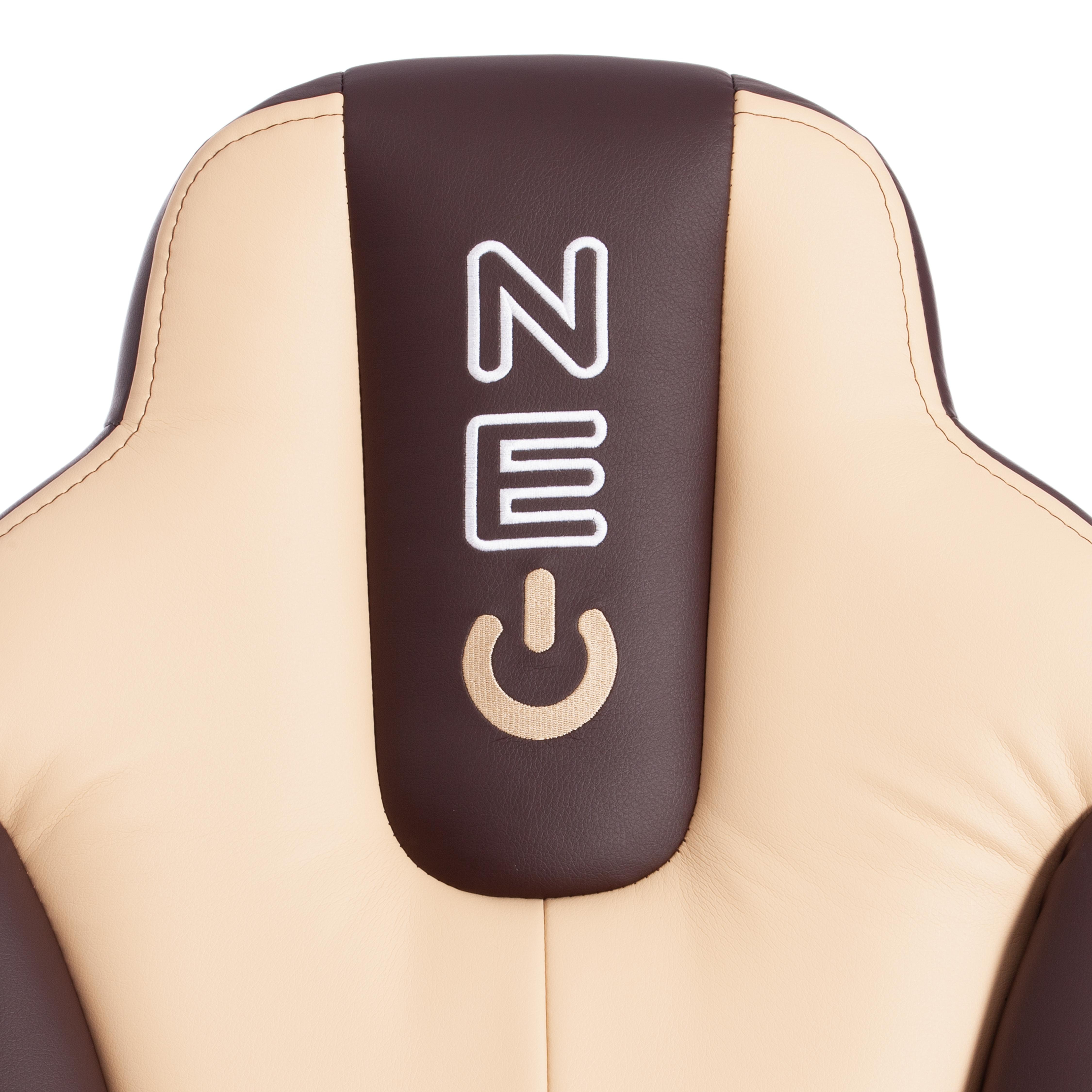 Кресло NEO (1) кож/зам, коричневый/бежевый, 36-36/36-34