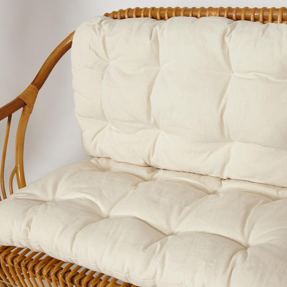 КОМПЛЕКТ " NEW BOGOTA " ( диван + 2 кресла + стол со стеклом ) /с подушками/ ротанг, кр:61х67х78,5см, дв:108х66х78,5см, ст:D60х56,5см, Honey (мед)