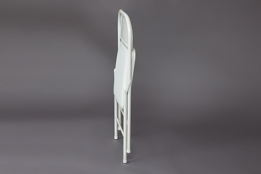Стул складной FOLDER (mod. 032) каркас: металл, сиденье/спинка: экокожа, 41*51*76см, белый